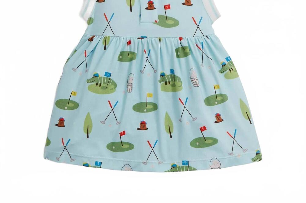 NEW MAGNETIC ME girl's bodysuit polo dress in gopher it